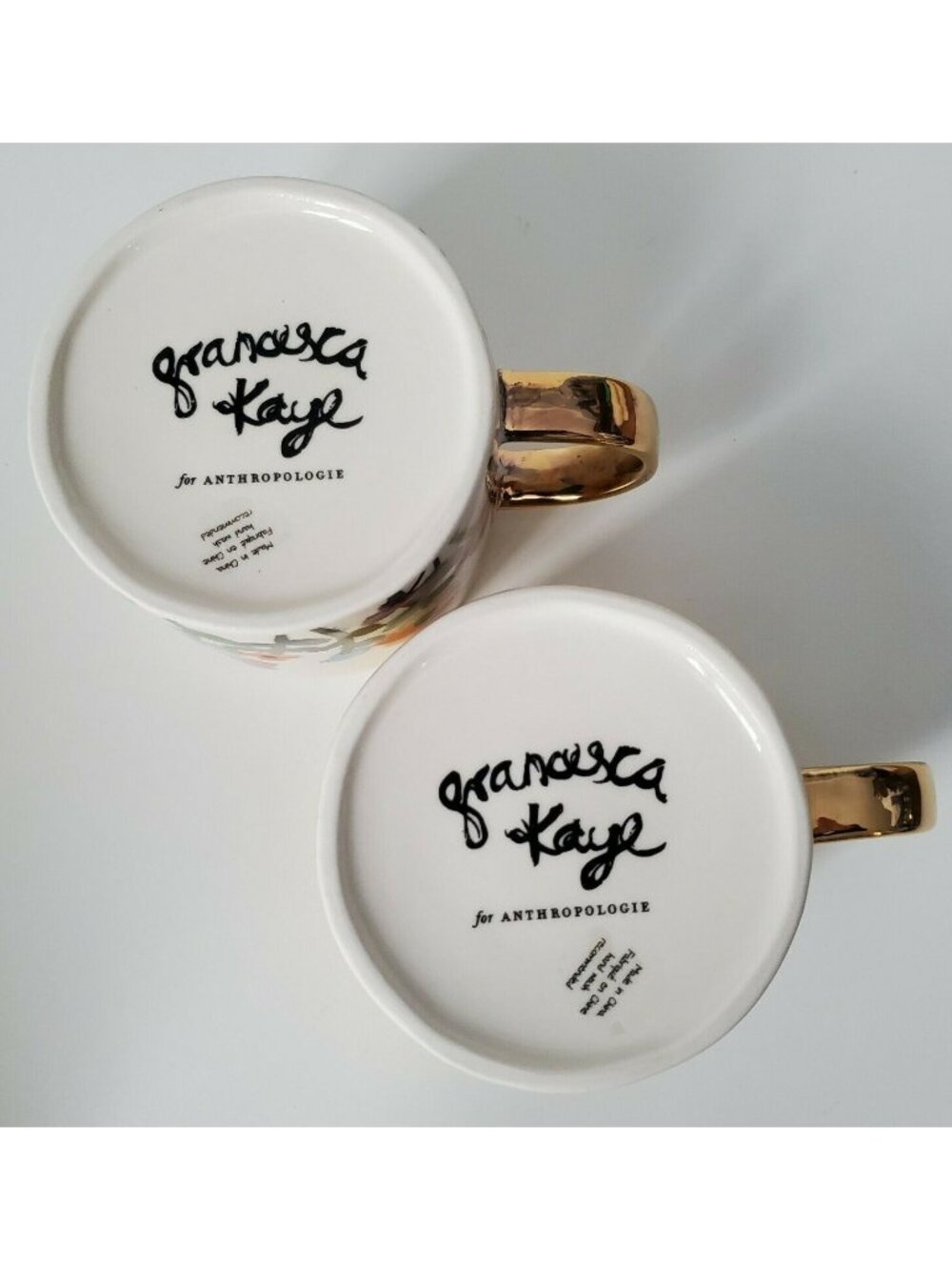 Anthropologie Francesca Kaye Feline Atelier Cat Mugs Set of 2 NEW - Picture 9 of 9